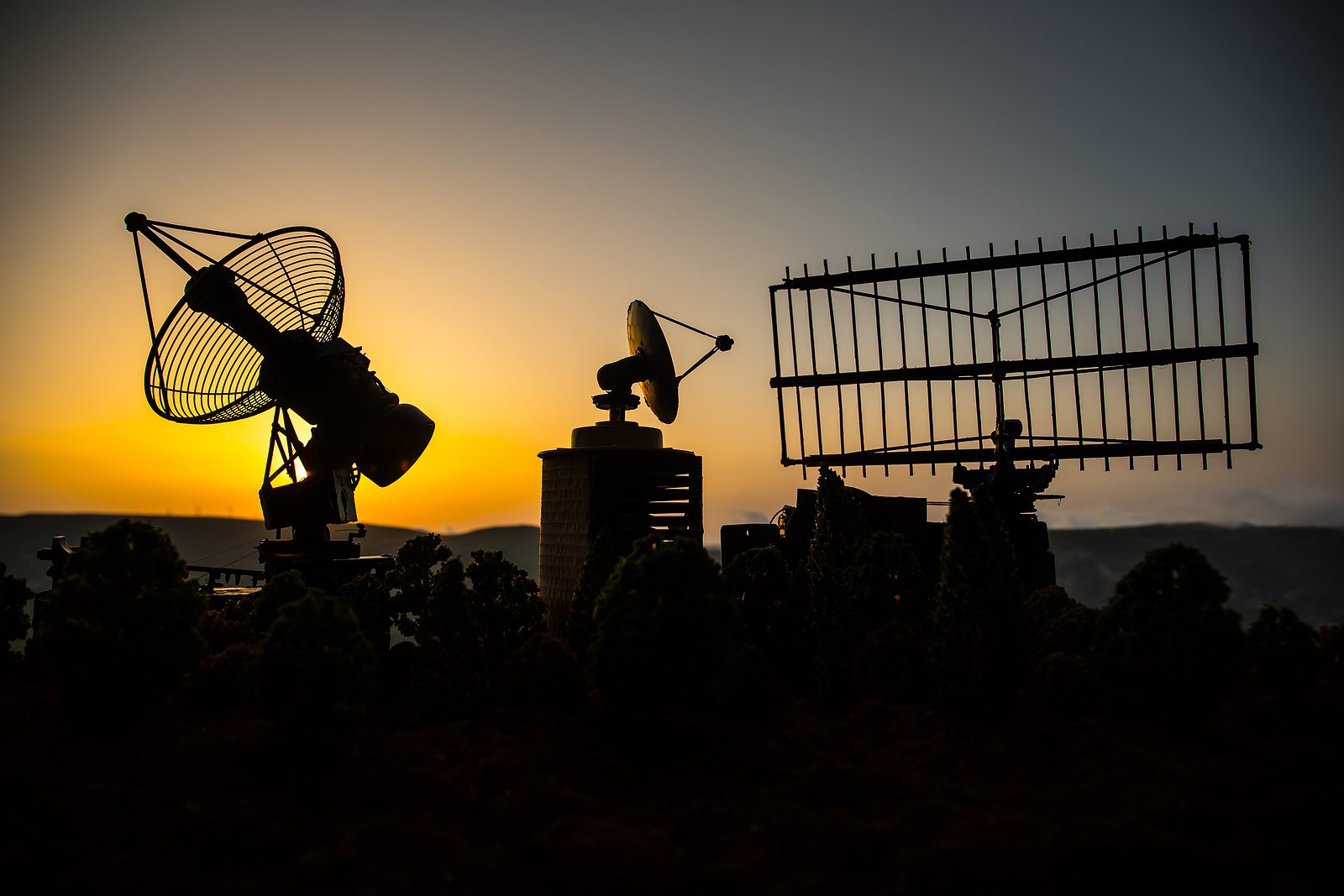Space-Radar-Antenna-On-Sunset